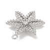 Brass Pave Clear Cubic Zirconia Pendants LS-KK-Z061-09P-02-2