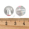 Transparent Printed Acrylic Beads OACR-H124-06B-3