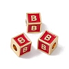 Rack Plating Brass Enamel Beads KK-B060-04G-03B-3