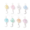 Natural Selenite Pendants PALLOY-JF03769-02-1