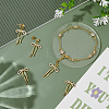 6Pcs Brass with Rhinestone Pendants KK-BC0014-26G-5