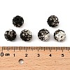 Two-Tone Color Handmade Polymer Clay Disco Ball Beads X-RB-R041-07-2