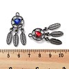 Rack Plating Alloy Rhinestone Pendants PALLOY-F311-19B-3