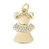 Rack Plating Brass Micro Pave Cubic Zirconia Pendants KK-H509-35G-02-1