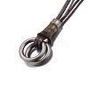 Men Adjustable Cowhide Pendant Necklaces NJEW-BB31311-10