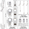 304 Stainless Steel Cord Ends and Chain Extender STAS-UN0019-77P-4