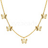 1pc Alloy Butterfly Pendant Necklaces for Women WG64711-04-1