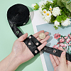 10 Yards Polyester Satin Herringbone Ribbons with Eyelet Rings OCOR-PH0005-36B-02-3