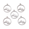Non-Tarnish 201 Stainless Steel Laser Cut Pendants X-STAS-S105-T901-1S-2