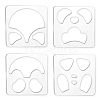 Acrylic Earring Handwork Template TOOL-WH0152-023-1