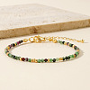 Bohemian Style Natural Mixed Gemstone Round Beaded Bracelets for Women YR2186-4-1