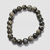 Natural Glaucophane Stretch Beaded Bracelets G-A185-01W-1