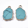 Synthetic Turquoise Pendants G-N326-41C-2