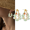 1Pair Round Acrylic Beaded Hoop Earrings EJEW-LP0008-002-1
