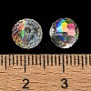 Half Rainbow Plated Glass Beads EGLA-P059-02A-HR02-2