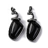 Natural Obsidian Pendants G-K338-42AS-01-1