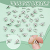 30Sets 201 Stainless Steel Snap Clasps STAS-UN0062-05-5