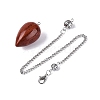 Natural Red Jasper Dowsing Pendulum Pendants AJEW-N005-02E-2