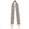 Two Tone Rhombus Pattern Polyester Braided Adjustable Bag Handles FIND-WH0129-27A-1