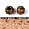 Natural Unakite European Beads G-Q602-09A-11-3