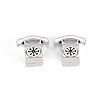 Tibetan Style Alloy European Beads Settings for Enamel TIBEB-N007-011-2