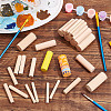  50Pcs 5 Style Solid Beech Wood Craft Sticks WOOD-NB0002-68A-4