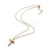 304 Stainless Steel Pendant Necklaces STAS-I099-16-G-2