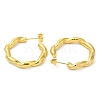 Ion Plating(IP) 304 Stainless Steel Twist Ring Stud Earrings EJEW-B026-24G-2