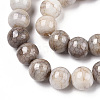 Opaque Crackle Glass Round Beads Strands GLAA-T031-01M-3