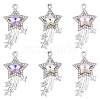 12Pcs 3 Colors Glass Pendants GLAA-YW0004-63A-1