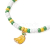9Pcs Fruit Theme Alloy Enamel Charm Bracelets BJEW-MZ00206-02-3
