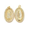 Brass Micro Pave Cubic Zirconia Pendants KK-E068-VB095-1