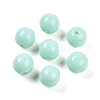Opaque Solid Color Glass Beads GLAA-N007-8mm-A12-1