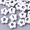 Opaque Spray Painted Acrylic Beads X-SACR-N009-21-1