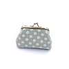 Polka Dot Printed Cloth Kiss Lock Wallets PW-WG6A5FA-01-1