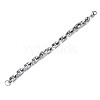 201 Stainless Steel Rope Chain Bracelet for Men Women BJEW-S057-66-2