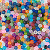 Craftdady 500Pcs 20 Colors Transparent Frosted Glass Beads Strands GLAA-CD0001-15-14