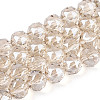 Electroplate Transparent Glass Round Beads Strands EGLA-T029-8mm-12T-15-1