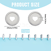 Hollow Heart ABS Plastic Loose Leaf Ring Round Binder Discs KY-SP0001-21A-02-2