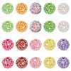 20Pcs 10 Colors AB Color Plated Acrylic Rhinestone Beads OACR-PH0004-01-12