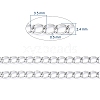 3.28 Feet 304 Stainless Steel Curb Chains X-CHS-F006-04A-P-3