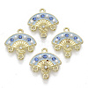 Alloy Enamel Chandelier Component Links X-PALLOY-S177-80B-1