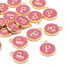 Golden Plated Alloy Enamel Charms X-ENAM-S118-08P-4