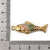 304 Stainless Steel Enamel Fish Connector Charms STAS-B128-55G-05-3