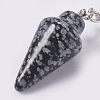 Natural Snowflake Obsidian Keychain KEYC-P041-A010-3