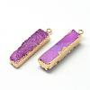 Natural Druzy Agate Pendants G-Q499-M-3