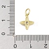 Cross Charms Rack Plating Brass Cubic Zirconia KK-M293-20G-01-3