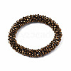Bling Cutted Glass Bead Braided Stretch Bracelet BJEW-S144-003D-15-2