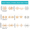 24 Sets 6 Style Alloy Snap Lock Clasps FIND-PH0005-36-5