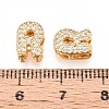 Brass Micro Pave Clear Cubic Zirconia Beads KK-T071-17G-R-3